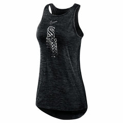 Chicago White Sox Nike Women's Logo Fade High Neck Performance Tank Top - Black Tanks
