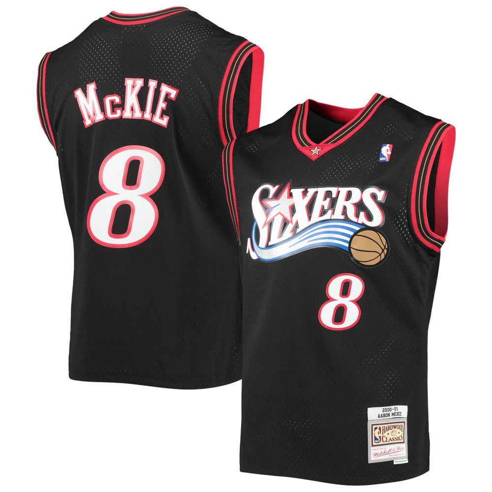 Aaron McKie Philadelphia 76ers Hardwood Classics Swingman Jersey Black - Mitchell & Ness
