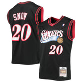 Eric Snow Philadelphia 76ers 2000/01 Hardwood Classics Swingman Jersey Black - Mitchell & Ness