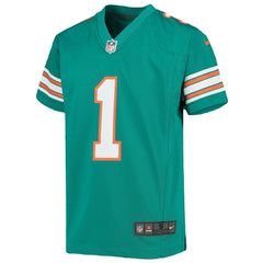 Tua Tagovailoa Miami Dolphins Youth Game Jersey - Aqua Jerseys