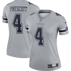 Dak Prescott Dallas Cowboys Women's Legend Player Performance Top - Gray Tops