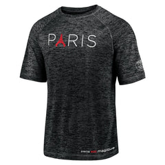 Paris Saint-Germain Tower Space-Dye Raglan T-Shirt Black - Fanatics online