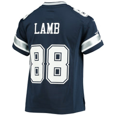 CeeDee Lamb Dallas Cowboys Youth Player Game Jersey - Navy Jerseys