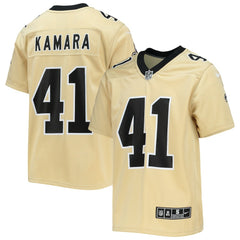 Alvin Kamara New Orleans Saints Youth Inverted Team Game Jersey - Gold Jerseys