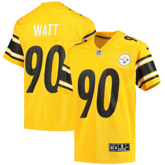 T.J. Watt Pittsburgh Steelers Youth Inverted Team Game Jersey - Gold Jerseys