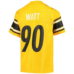 T.J. Watt Pittsburgh Steelers Youth Inverted Team Game Jersey - Gold Jerseys