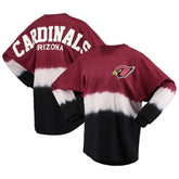 Arizona Cardinals Women's Ombre Long Sleeve T-Shirt - Cardinal/White T-shirts