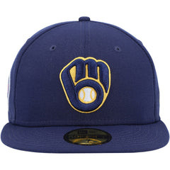 Milwaukee Brewers New Era 9/11 Memorial Side Patch 59FIFTY Fitted Hat - Navy Hats