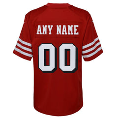 San Francisco 49ers Youth Alternate Custom Game Jersey - Scarlet Jerseys
