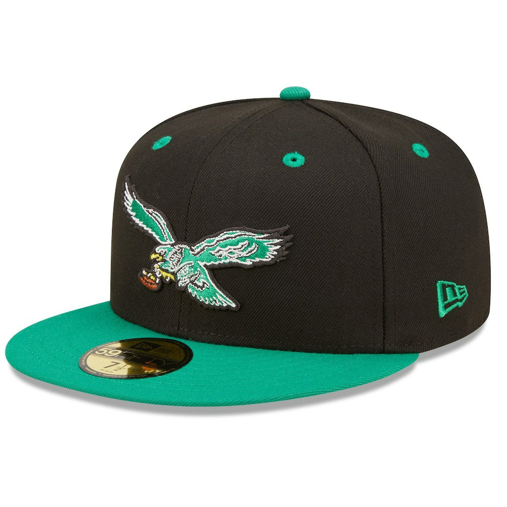 Philadelphia Eagles New Era Flipside 2Tone 59FIFTY Fitted Hat - Black/ Hats