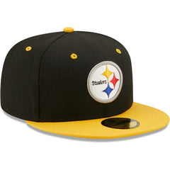 Pittsburgh Steelers New Era Flipside 2Tone 59FIFTY Fitted Hat - Black/Gold Hats