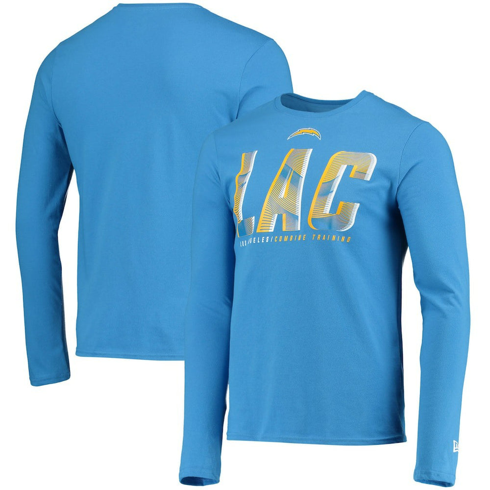 Los Angeles Chargers New Era Combine Authentic Static Abbreviation Long Sleeve T-Shirt - Powder Blue T-shirts
