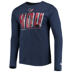Houston Texans New Era Combine Authentic Static Abbreviation Long Sleeve T-Shirt - Navy T-shirts