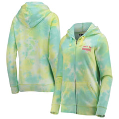 Tampa Bay Buccaneers New Era Women's Ice-Dye Full-Zip Hoodie - White Hoodies