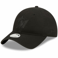 Miami Marlins New Era Women's Black on Black Core Classic II 9TWENTY Adjustable Hat Hats