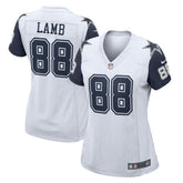 CeeDee Lamb Dallas Cowboys Women's 2nd Alternate Game Jersey - White Jerseys