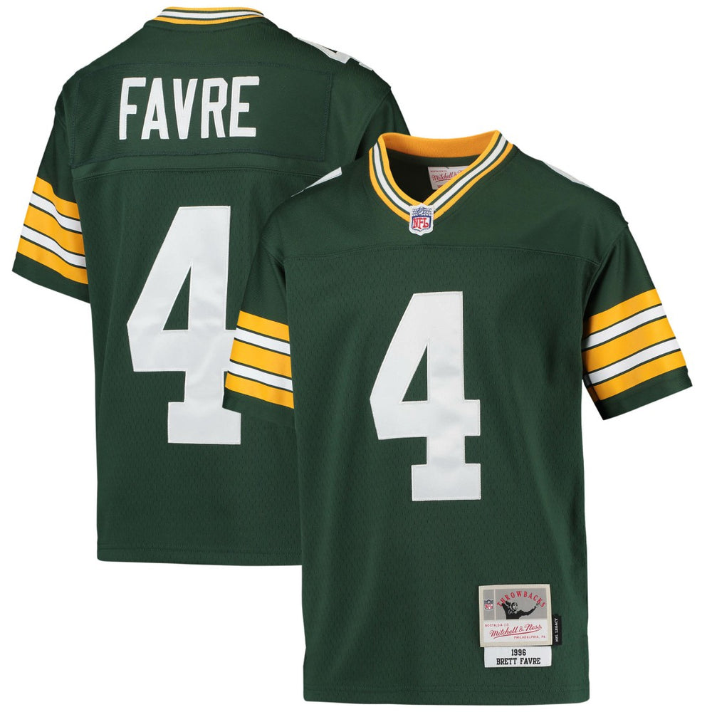 Brett Favre Green Bay Packers Youth 1996 Retired Player Legacy Jersey - Green Jerseys