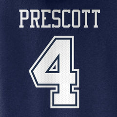Dak Prescott Dallas Cowboys Women's Player Icon Name & Number V-Neck Pullover Hoodie - Navy Hoodies