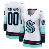 Seattle Kraken Fanatics Women's Away Breakaway Custom Jersey - White | US 4430653