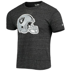 Las Vegas Raiders New Era Helmet Logo Tri-Blend T-Shirt - Black T-shirts