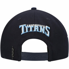 Tennessee Titans Pro Standard Script Wordmark Snapback Hat - Navy Hats