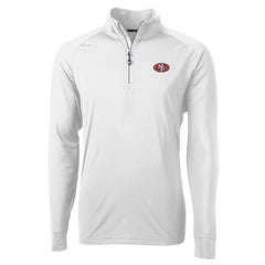 San Francisco 49ers Cutter & Buck Adapt Eco Knit Quarter-Zip Pullover Jacket - White Pullover