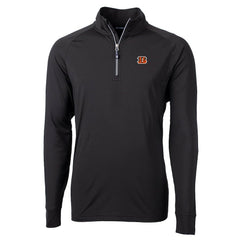 Cincinnati Bengals Cutter & Buck Adapt Eco Knit Quarter-Zip Pullover Jacket - Black Pullover