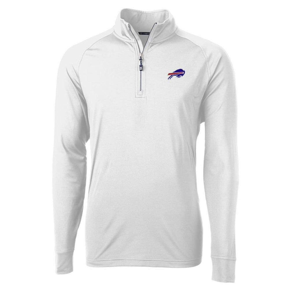 Buffalo Bills Cutter & Buck Adapt Eco Knit Quarter-Zip Pullover Jacket - White Pullover