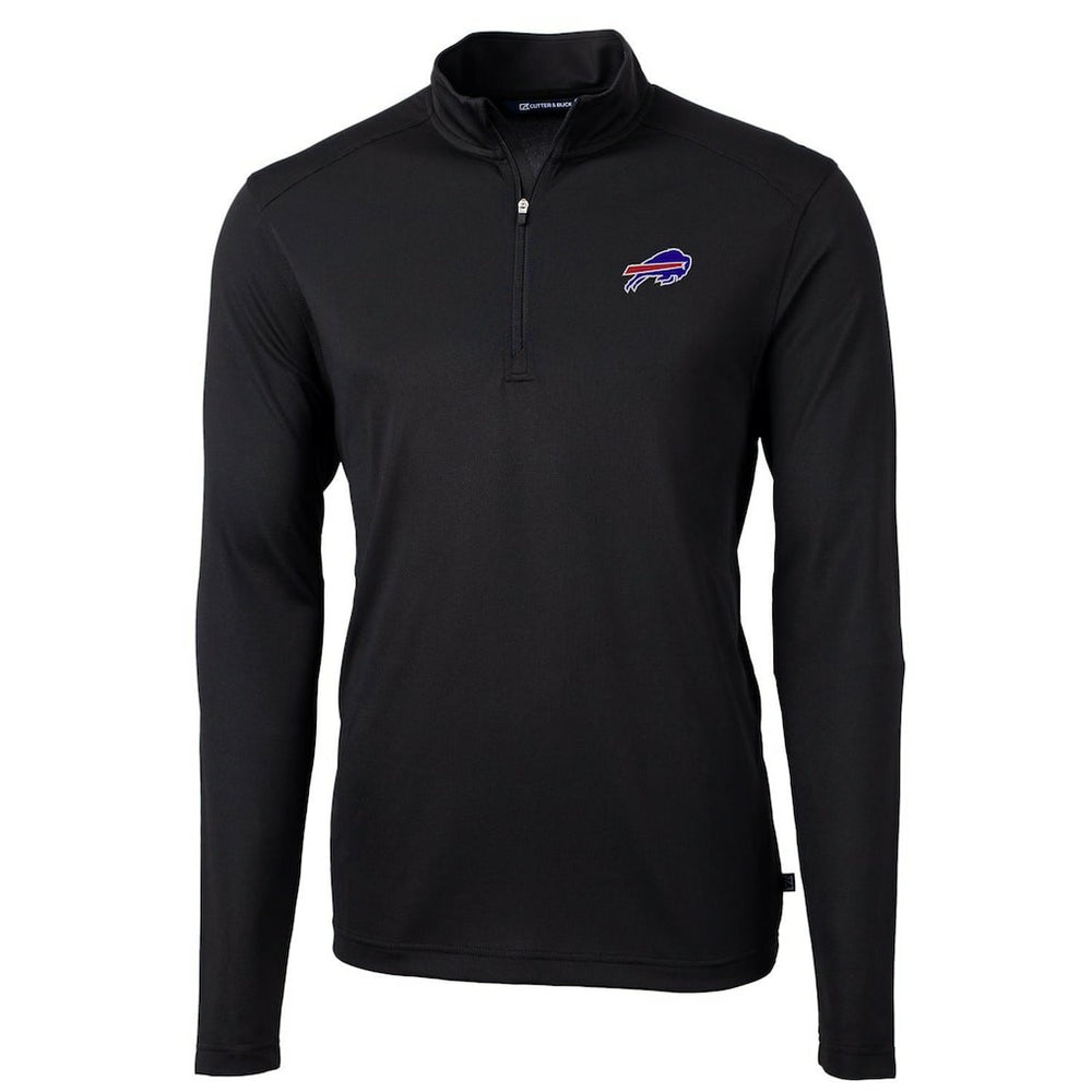 Buffalo Bills Cutter & Buck Virtue Eco Pique Recycled Quarter-Zip Pullover Jacket - Black Pullover