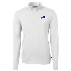 Buffalo Bills Cutter & Buck Virtue Eco Pique Recycled Quarter-Zip Pullover Jacket - White Pullover
