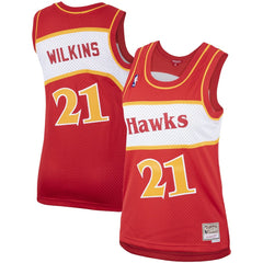 Dominique Wilkins Atlanta Hawks Women's Hardwood Classics Swingman Jersey Red - Mitchell & Ness