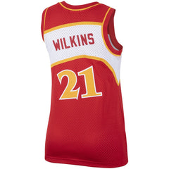 Dominique Wilkins Atlanta Hawks Women's Hardwood Classics Swingman Jersey Red - Mitchell & Ness
