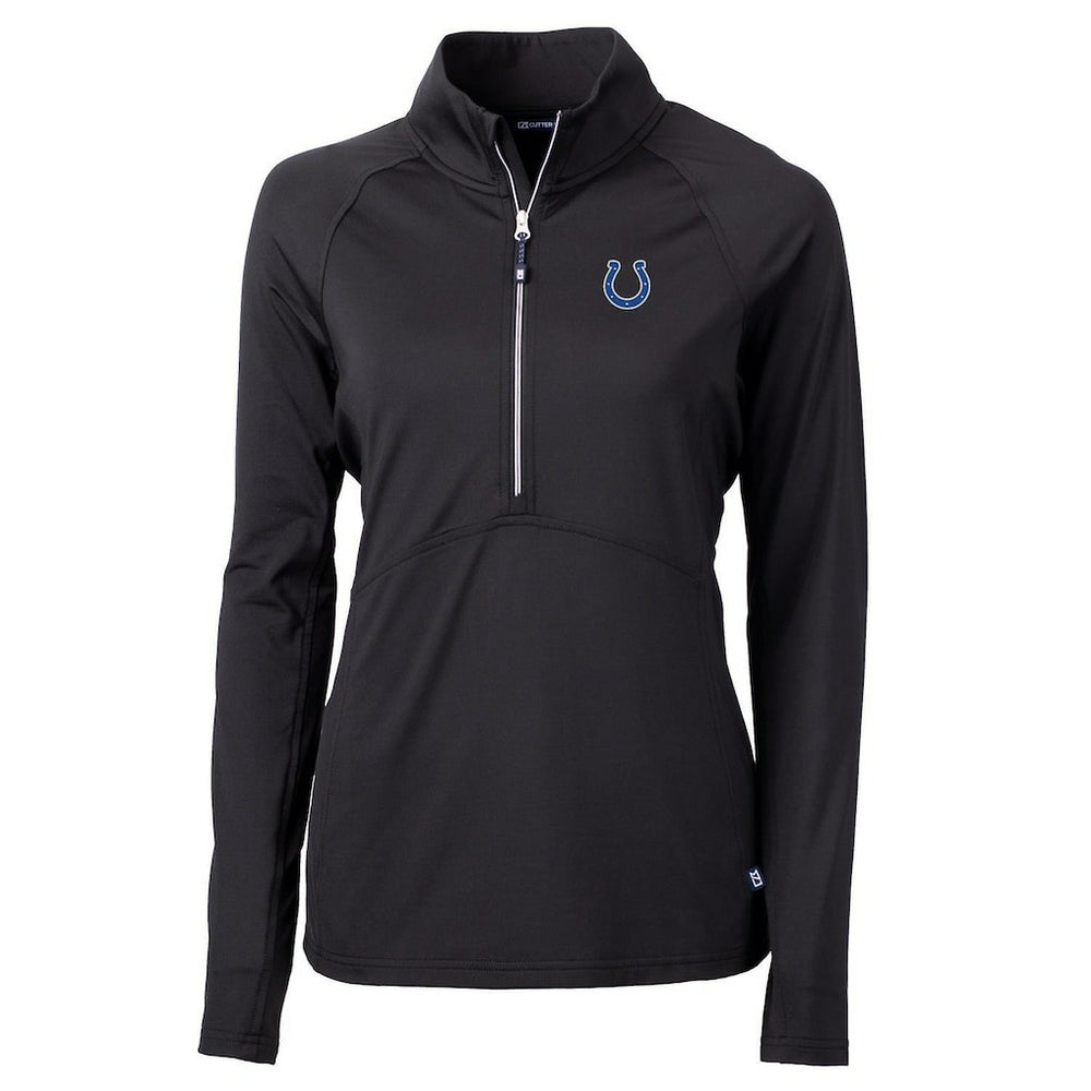 Indianapolis Colts Cutter & Buck Women's Adapt Eco Knit Half-Zip Pullover Jacket - Black Pullover