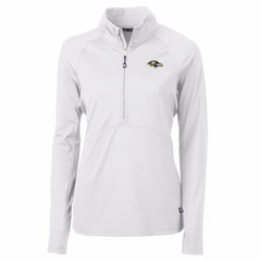 Baltimore Ravens Cutter & Buck Women's Adapt Eco Knit Half-Zip Pullover Jacket - White Pullover