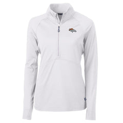 Denver Broncos Cutter & Buck Women's Adapt Eco Knit Half-Zip Pullover Jacket - White Pullover