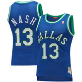Steve Nash Dallas Mavericks Women's 1998/99 Hardwood Classics Swingman Jersey Blue - Mitchell & Ness