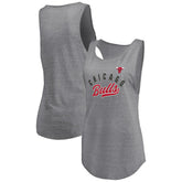 Chicago Bulls Women's Quality Time Open Scoop Neck Tri-Blend Tank Top Heathered Gray - Fanatics outlet