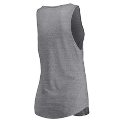 Dallas Mavericks Women's Quality Time Open Scoop Neck Tri-Blend Tank Top Heathered Gray - Fanatics