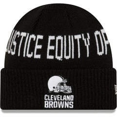 Cleveland Browns New Era Team Social Justice Cuffed Knit Hat - Black Hats