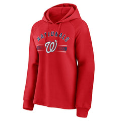 Washington Nationals Fanatics Women's Perfect Play Raglan Pullover Hoodie - Red Hoodies