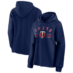 Minnesota Twins Fanatics Women's Perfect Play Raglan Pullover Hoodie - Navy Hoodies