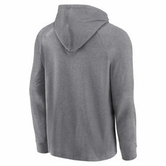 Miami Marlins Fanatics No Time Off Raglan Pullover Hoodie - Gray Hoodies