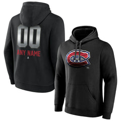 Montreal Canadiens Personalized Midnight Mascot Logo Pullover Hoodie - Black | US 4444392