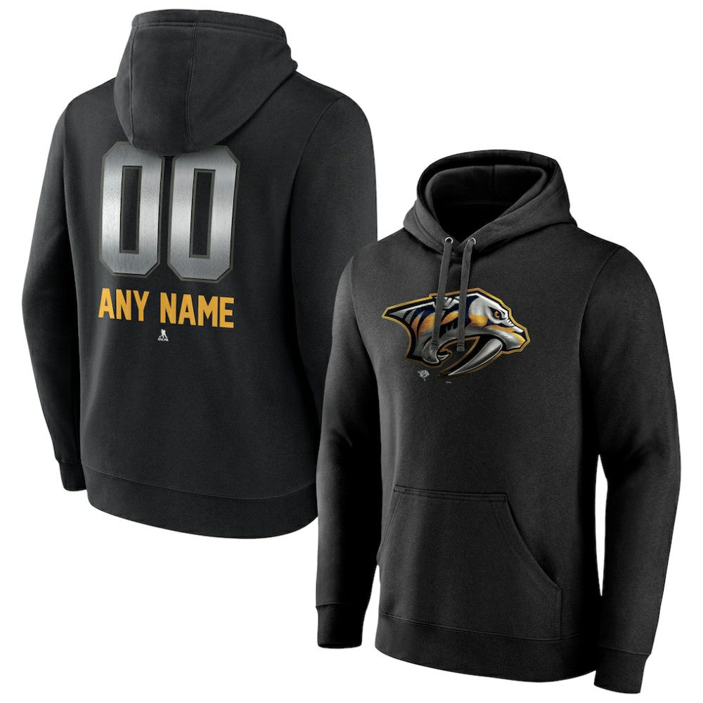 Nashville Predators Personalized Midnight Mascot Logo Pullover Hoodie - Black | US 4444393