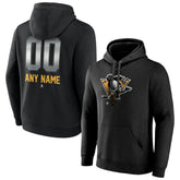 Pittsburgh Penguins Personalized Midnight Mascot Logo Pullover Hoodie - Black | US 4444398