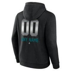 San Jose Sharks Personalized Midnight Mascot Logo Pullover Hoodie - Black | US 4444399