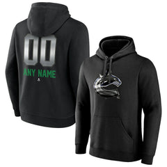 Vancouver Canucks Personalized Midnight Mascot Logo Pullover Hoodie - Black | US 4444403