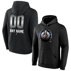 Winnipeg Jets Personalized Midnight Mascot Logo Pullover Hoodie - Black | US 4444407