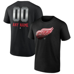 Detroit Red Wings Personalized Midnight Mascot Logo T-Shirt - Black | US 4444416