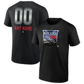 New York Rangers Personalized Midnight Mascot Logo T-Shirt - Black | US 4444425